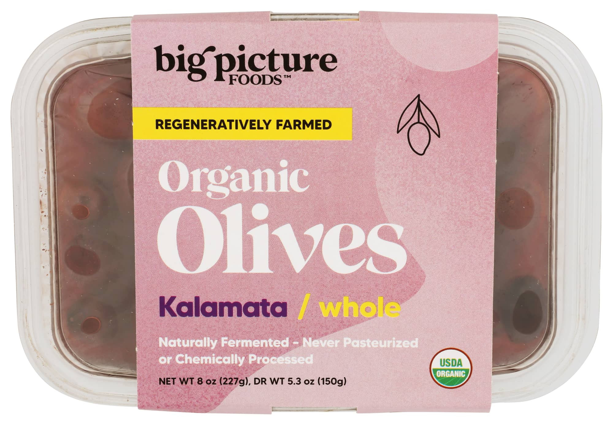 Big Picture Foods Whole Organic Kalamata Olives Refrigerated Fresh