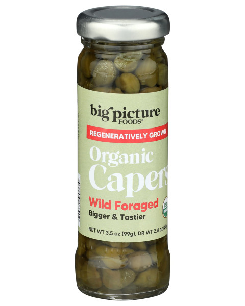 Big Picture Foods Organic Wild Foraged Capers Jar 12/3.5 OZ