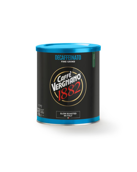 Caffe Vergnano Decaffeinated Ground Coffee Tin