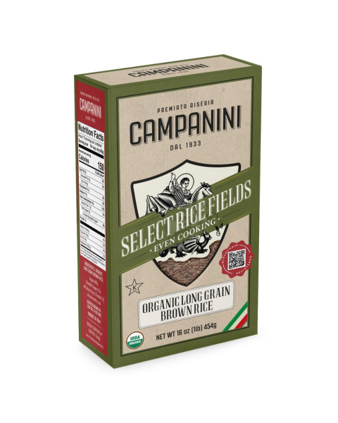 CAMPANINI, RICE BROWN ORGANIC 12/1 LB BOX (K)