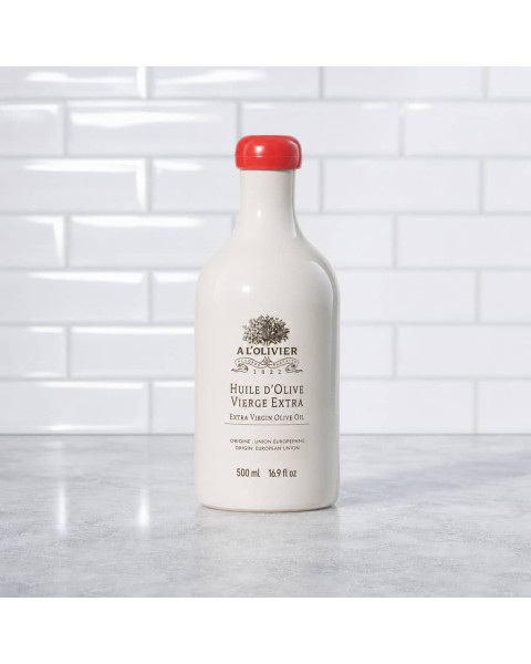A L'Olivier Extra Virgin Olive Oil White Crock 1/16.9 OZ
