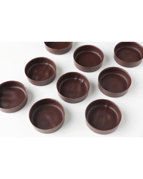 La Rose Noire Single Origin Chocolate Shell, Medium Round 1/100 CT 