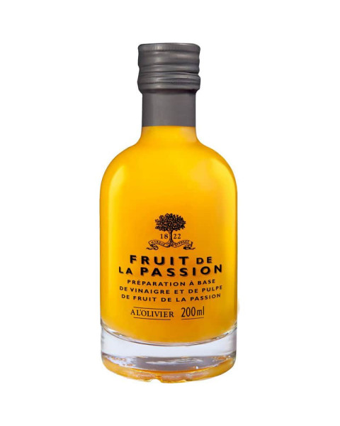 A L'Olivier Passion Fruit Fruit Vinegar 6/200 ML (8.45 FL. OZ.) Glass Bottles