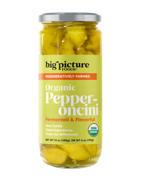 Big Picture Foods Whole Organic Pepperoncini Jar 8/12 OZ