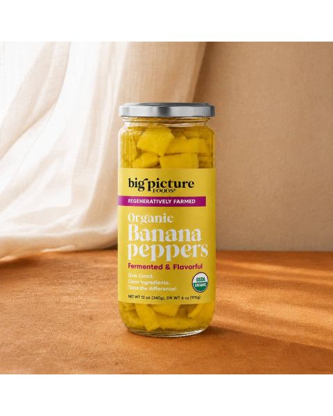 Big Picture Foods Organic Banana Pepper Rings Jar