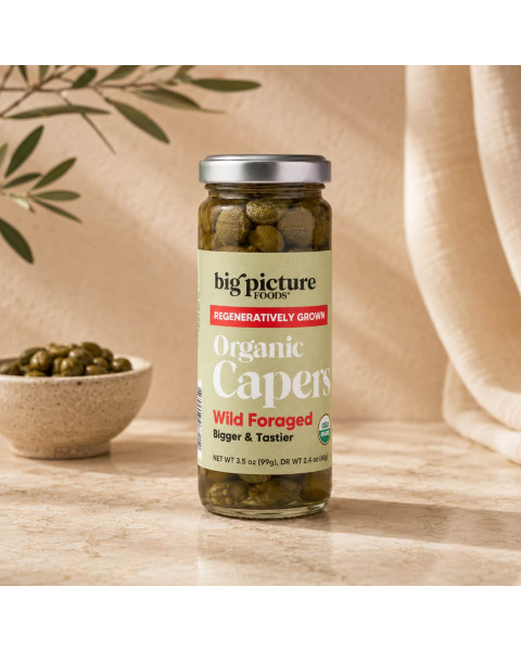 Big Picture Foods Organic Wild Foraged Capers Jar