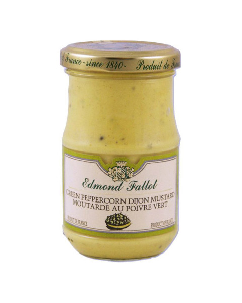 Edmond Fallot Green Peppercorn Dijon Mustard 12/7 oz 