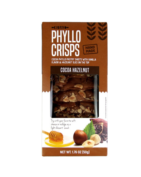 Nu Bake Phyllo Crisps, Cocoa and Hazelnuts, 12/1.76 OZ 