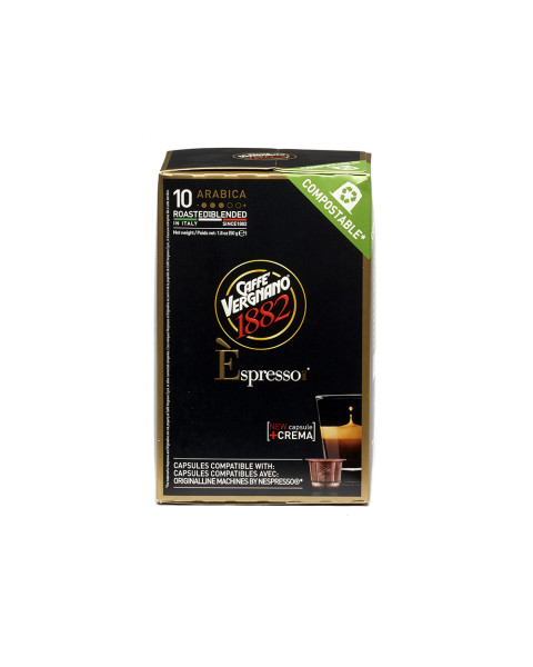  Caffe Vergnano 100% Arabica Nespresso Compatible Compostable Capsules  6x10/5 G 
