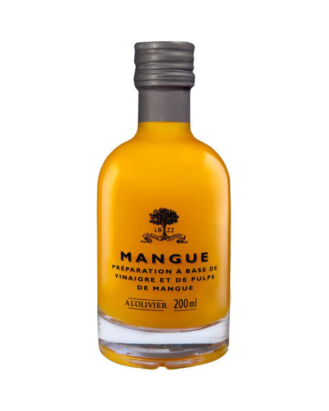 A L'Olivier Mango Fruit Vinegar 6/200 ML (8.45 FL. OZ.) Glass Bottles