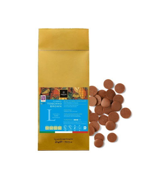 Amedei Tuscany Gocce Milk Chocolate 2 KG Drops 6/70.5 OZ