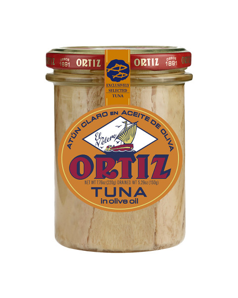 Ortiz Tuna , Y/fin IN OO Glass Jar (220 G) 12/7.76 OZ