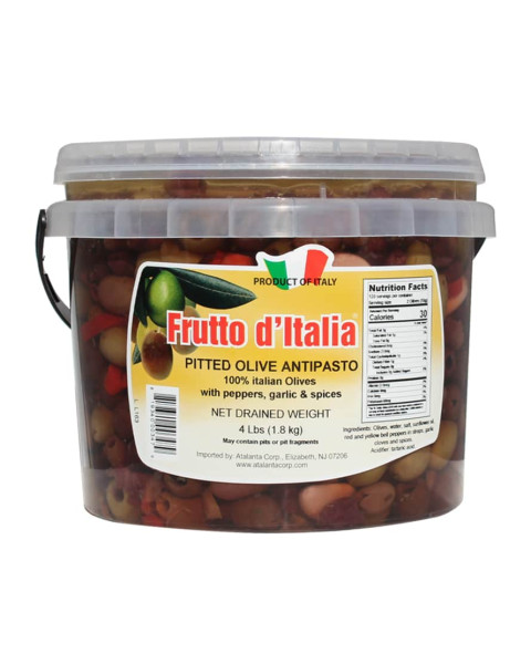 Frutto d Italia Antipasto Pitted Olives 2/1.8 KG (4 LB)