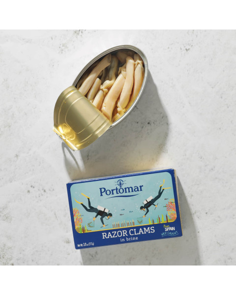 Portomar Razor Clams, in Brine 12/111 GM