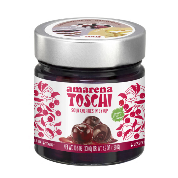 Toschi Candied Amarena Cherries in Syrup