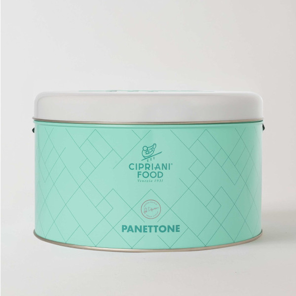 Cipriani Food Hand Wrapped Panettone in Metal Tin 