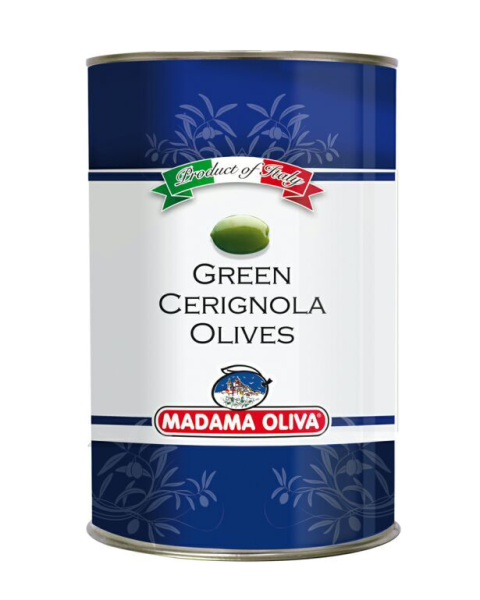 Frutto d Italia Green Cerignola Olives 2/4.2 Lb Jars