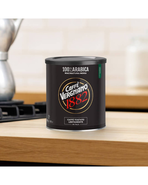 Caffè Vergnano 100% Arabica Medium Ground Coffee Tin
