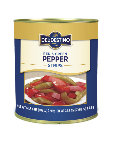 Del Destino Red and Green Pepper Strips 6/10 Kg