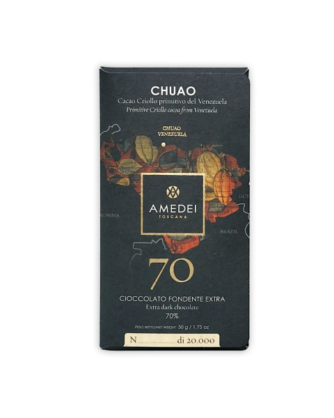 AMEDEI DARK CHOC CHUAO BAR 12/50 GR (1.75 OZ)
