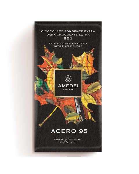 AMEDEI DARK CHOC 95% ACERO BAR 12/50 GR(1.75 OZ)