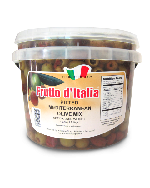 Frutto d Italia Mediterrean Mix Pitted Olives 2/1.8 Kg