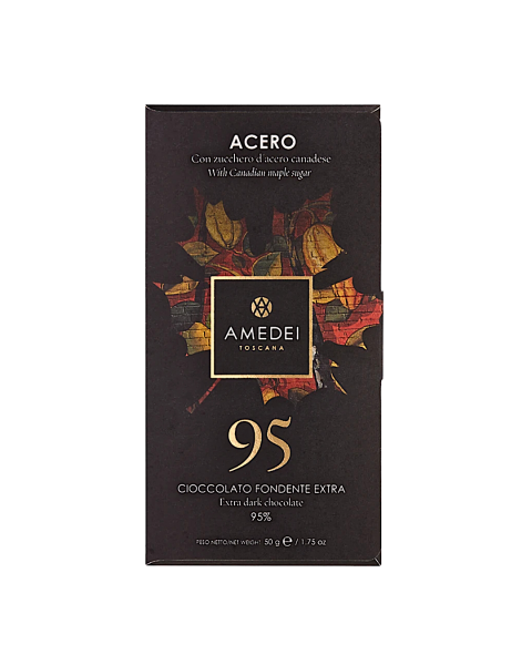 AMEDEI DARK CHOC 95% ACERO BAR 12/50 GR(1.75 OZ)