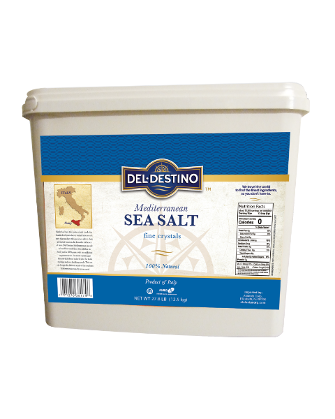 Del Destino Sicilian Sea Salt Fine 12.5 KG Pail 