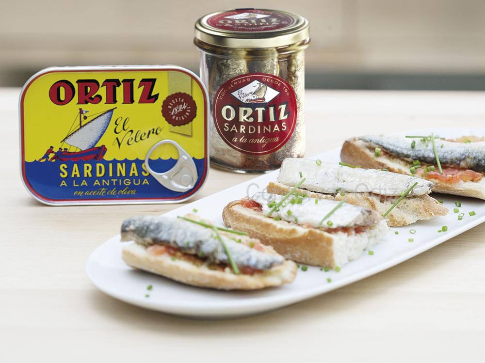 Recipe Ortiz Sardine Toasts with Edmond Fallot IGP Burgundy Dijon Mustard